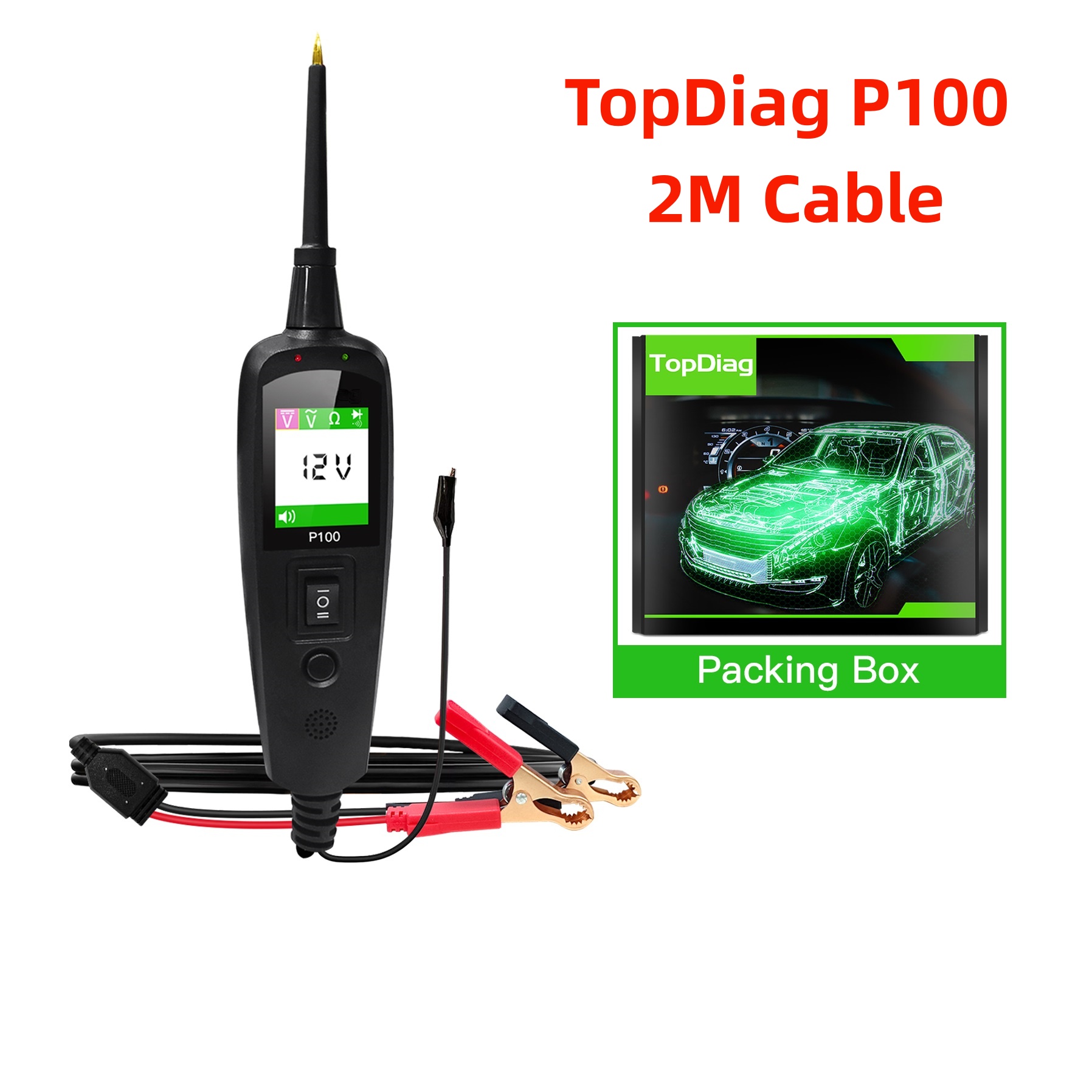 Power Tools Automotive - TopDiag P100 2M Penguji Sirkuit Listrik