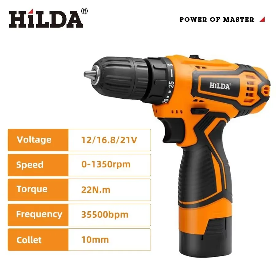 Power Tools You Must Have - HILDA Bor Tanpa Kabel 12V/16.8V, Obeng