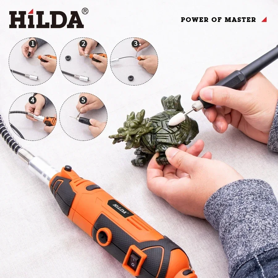 Power Tools Ingco - HILDA mesin pengukir bor elektrik 200W,