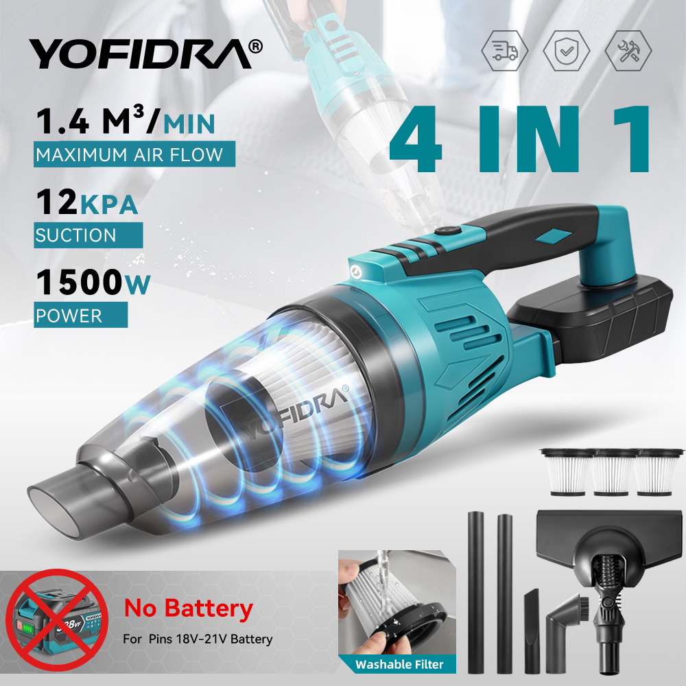 Power Tools Automotive - YOFIDRA 1500W 12KPA Penyedot Debu Elektrik