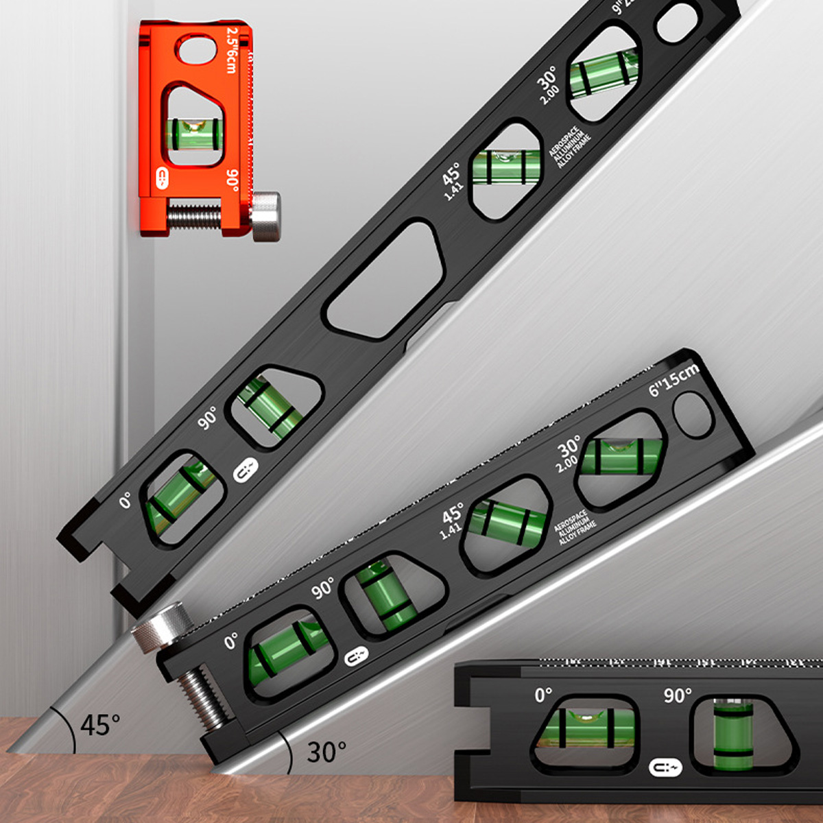 Power Tools Aldi - Level Torpedo Magnetik 6 Inci dengan