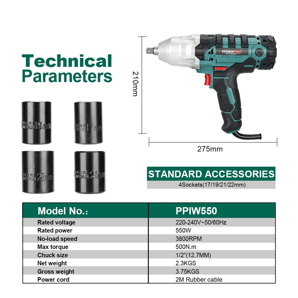 Kunci Impack Elektrik POSENPRO - Power Tools Ingco ulasan dan harga