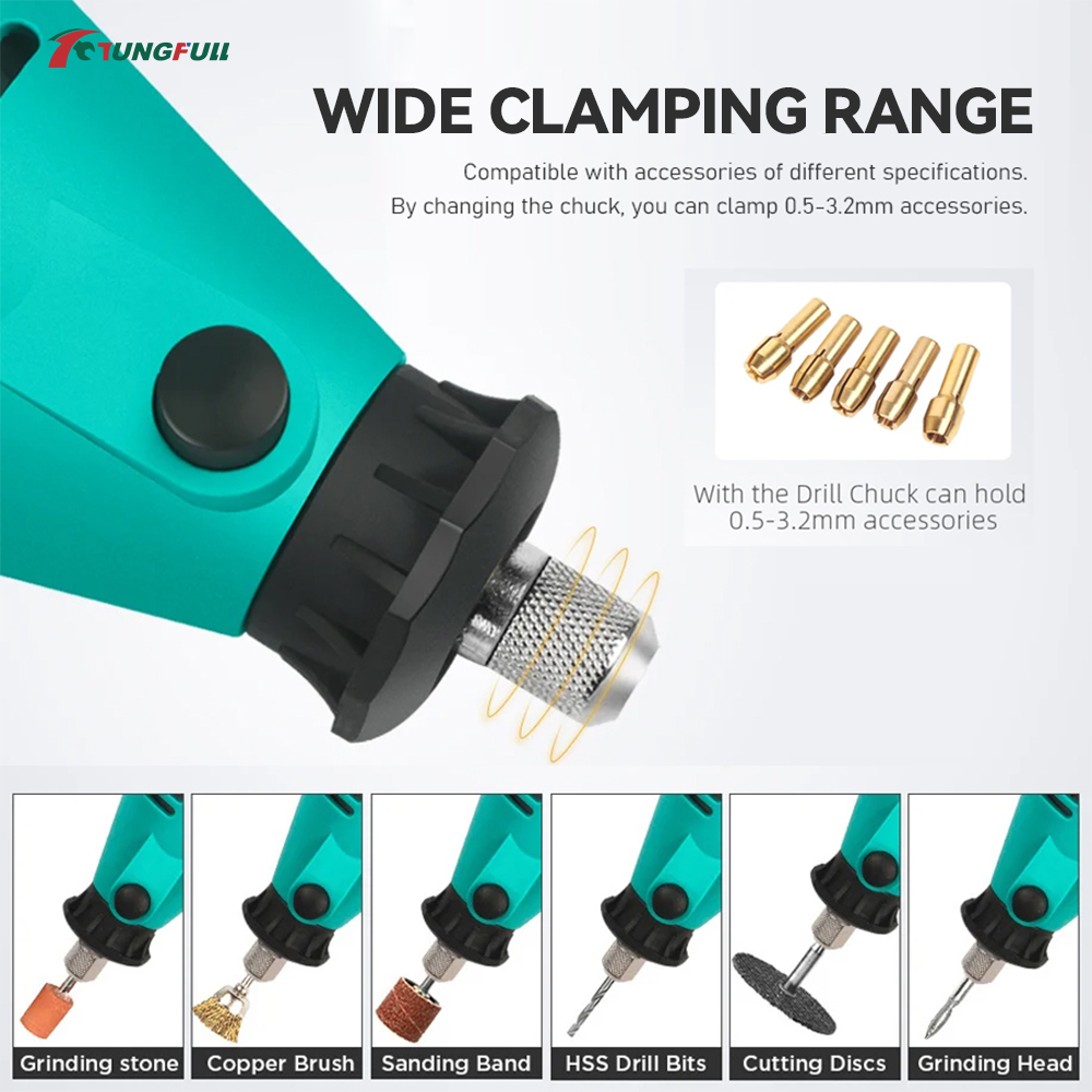 Set Penggiling Listrik Mini TU - Power Tools Total ulasan dan harga