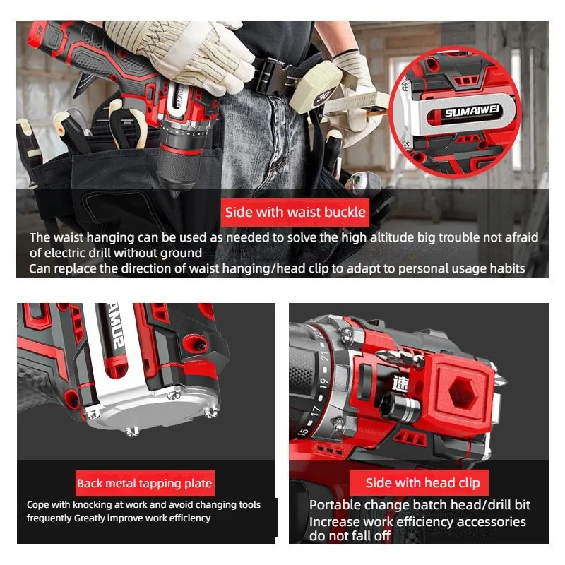 Bor listrik tanpa sikat, bor l - Power Tools Ingco ulasan dan harga
