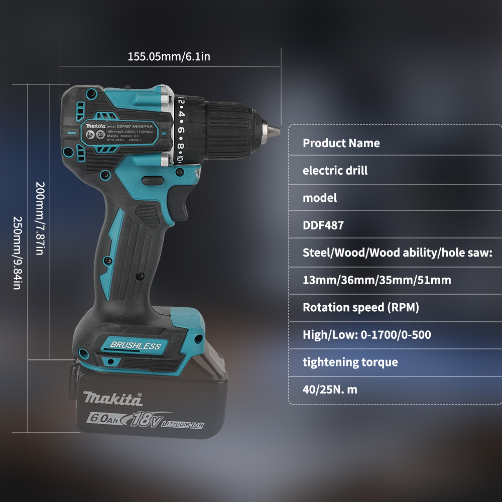 Bor Tanpa Kabel Brushless 18V  - Power Tools Lowes ulasan dan harga