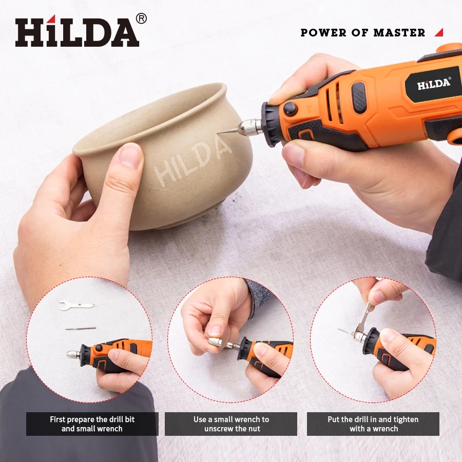 HILDA mesin pengukir bor elekt - Power Tools Ingco ulasan dan harga