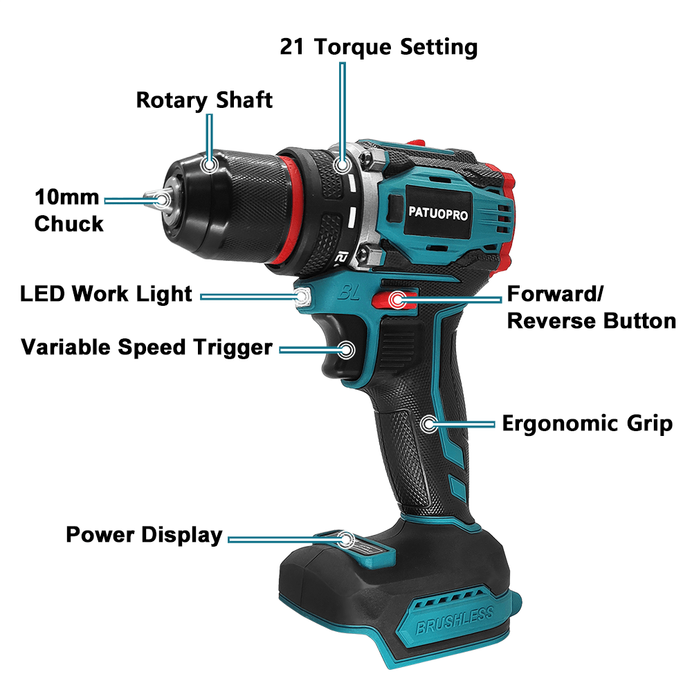 PATUOPRO bor listrik tanpa sik - Power Tools Ingco ulasan dan harga