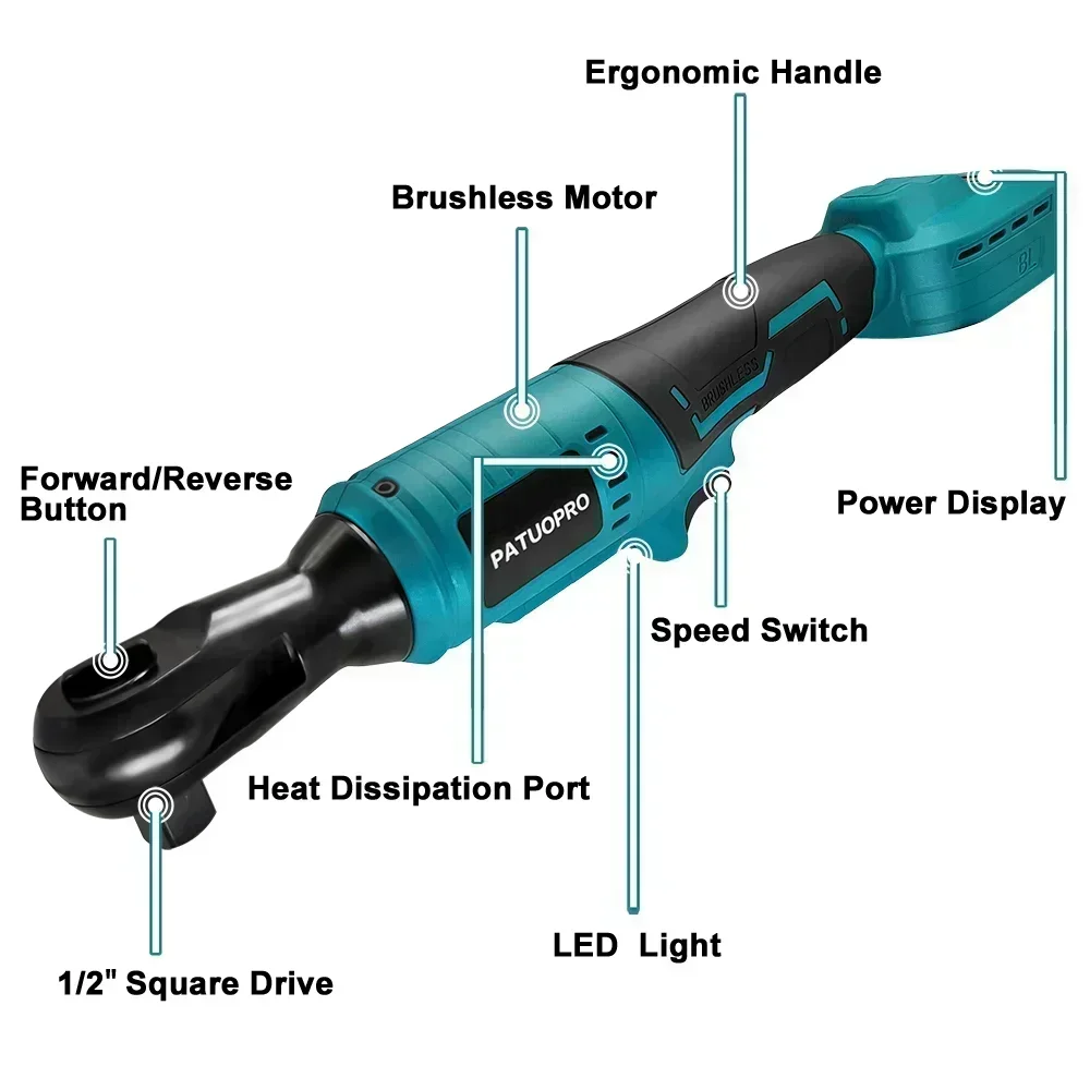 Kunci Pas Ratchet Elektrik Tan - Power Tools Ingco ulasan dan harga