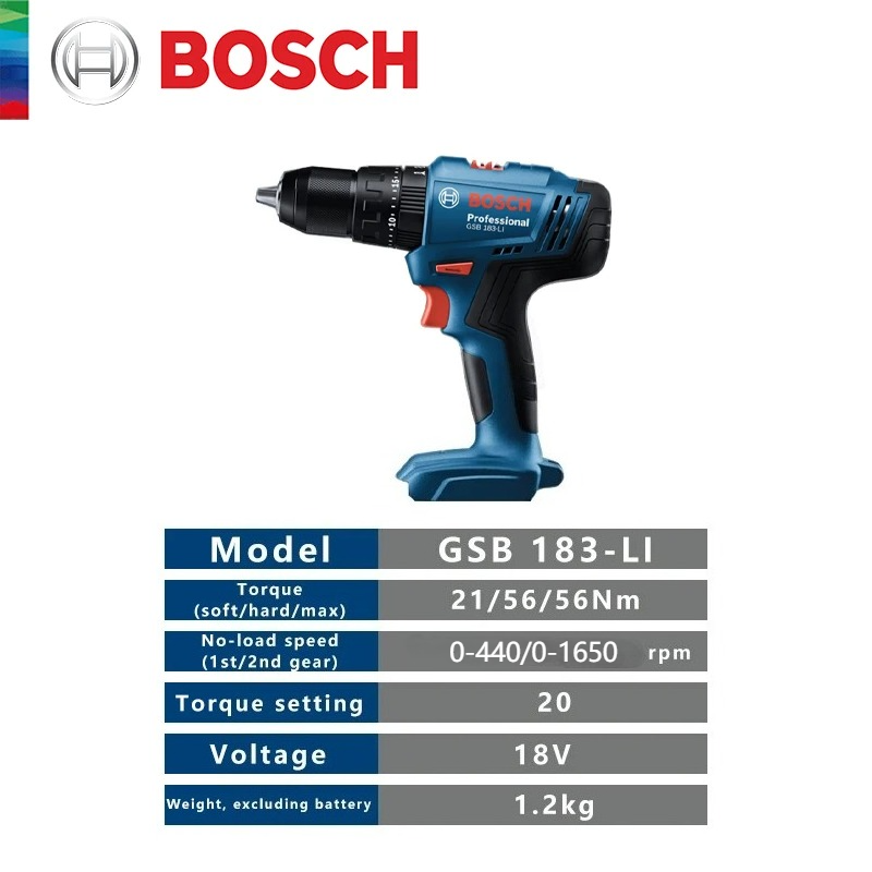 Bor Listrik Bosch GSB183-LI, O - Power Tools Use ulasan dan harga