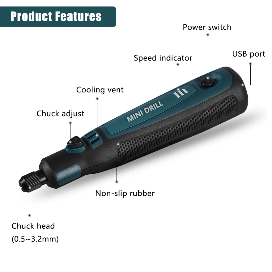 Pena ukir bor listrik tanpa ka - Power Tools Ingco ulasan dan harga